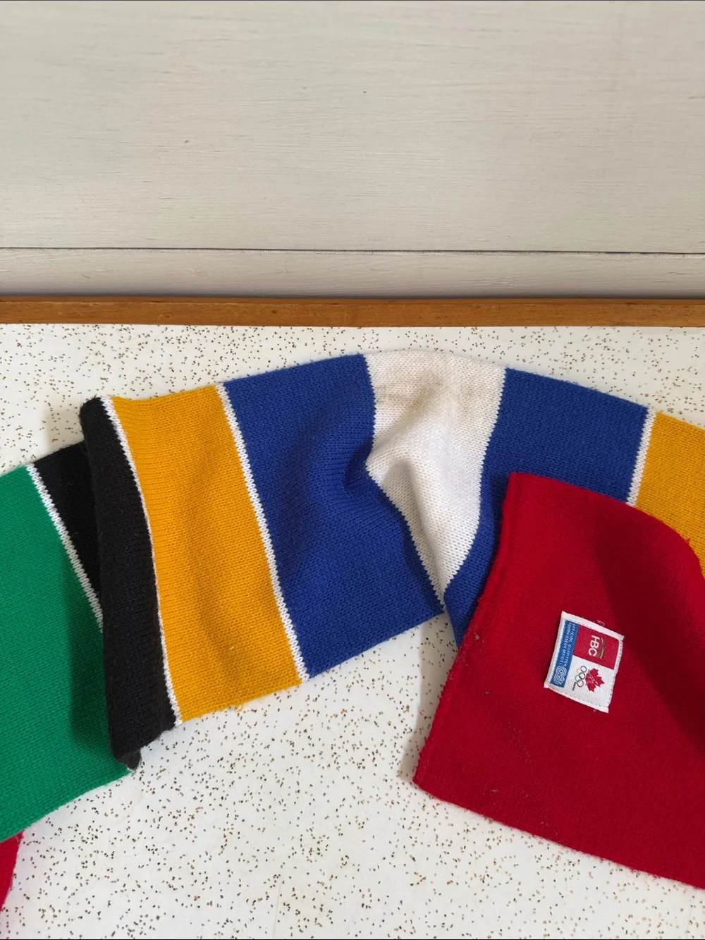 Vintage Hudsons Bay Canada Canadian Olympics Scarf